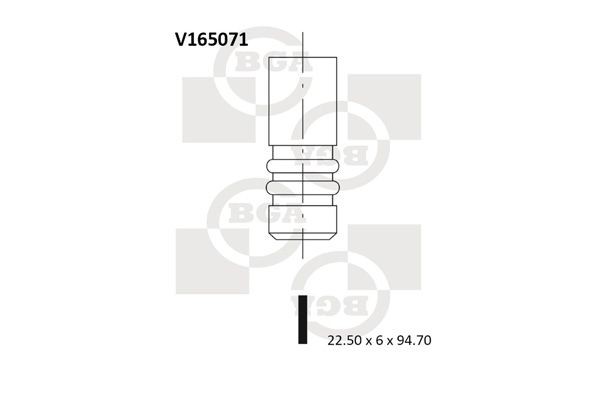 BGA Exhaust valve Article number: V165071 cheaply