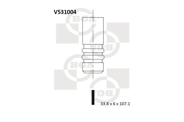BGA Exhaust valve Article number: V531004 cheaply