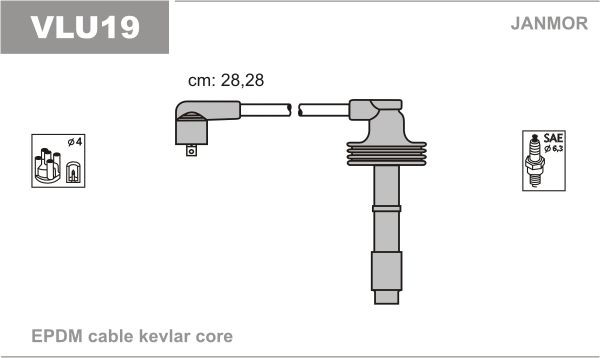 JANMOR Ignition Cable Kit Article number: VLU19 cheaply