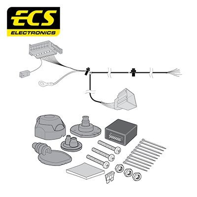 ECS VW-146-B1 Elektrikomplekt, haakeseade TIGUAN 1.4 TSI E100 Flex 150 HP Bensiin/etanool