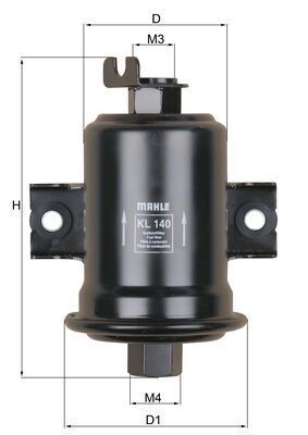 MAHLE ORIGINAL Kütusefilter Artikli number: KL 140 soodsalt