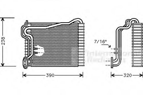 VAN WEZEL Air conditioning evaporator Article number: 0300V145 cheaply
