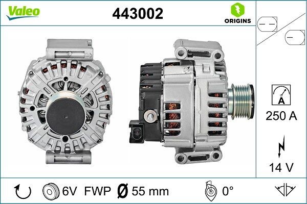 VALEO Alternator Article number: 443002 cheaply