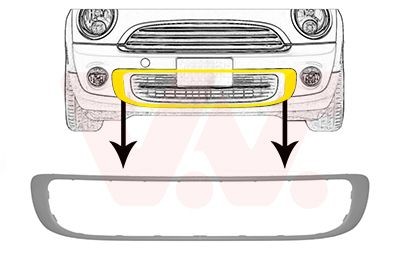 VAN WEZEL Bumper grill Article number: 0508597 cheaply