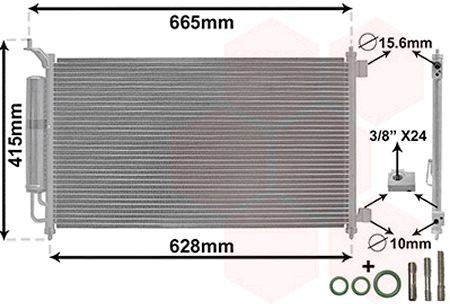 VAN WEZEL Air conditioning condenser Article number: 13015251 cheaply