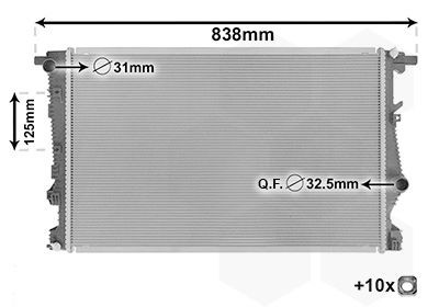 VAN WEZEL Engine radiator Article number: 21012700 cheaply