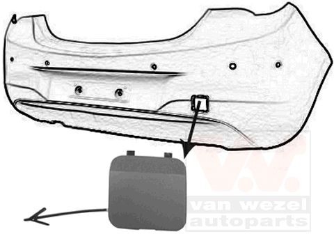VAN WEZEL 3804557 Flap, tow hook CORSA 1.3 CDTI (08, 68) 95 PS Diesel