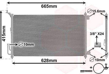 VAN WEZEL Air conditioning condenser Article number: 13005251 cheaply