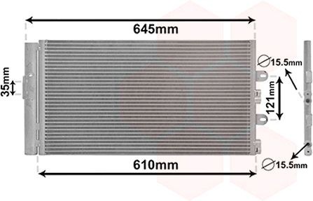 VAN WEZEL Air conditioning condenser Article number: 17005298 cheaply