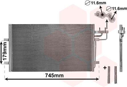 VAN WEZEL Air conditioning condenser *** IR PLUS *** Article number: 18005367 cheaply