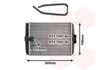 VAN WEZEL Heater matrix Article number: 30006250 cheaply