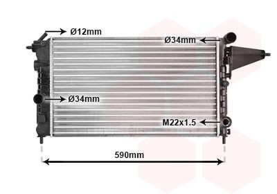 VAN WEZEL Engine radiator Article number: 37002161 cheaply