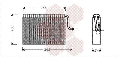 VAN WEZEL Air conditioning evaporator Article number: 3700V171 cheaply