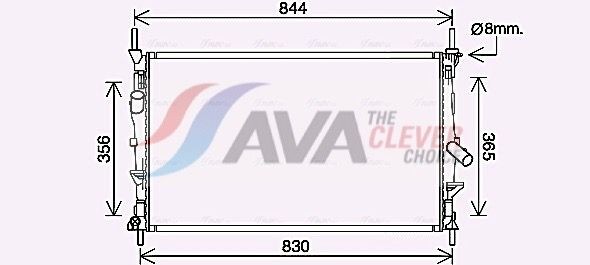 AVA COOLING SYSTEMS Ψυγείο, ψύξη κινητήρα αριθμός Άρθρου: FD2628 φθηνότερα