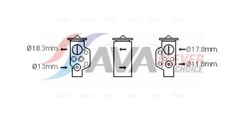 AVA COOLING SYSTEMS AC expansion valve Article number: VN1333 cheaply