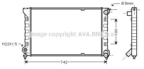 AVA COOLING SYSTEMS Radiaator, mootorijahutus Artikli number: VN2041 soodsalt