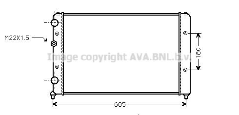 AVA COOLING SYSTEMS Radiaator, mootorijahutus Artikli number: VN2115 soodsalt