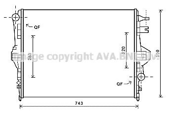 AVA COOLING SYSTEMS Engine radiator Article number: VN2316 cheaply