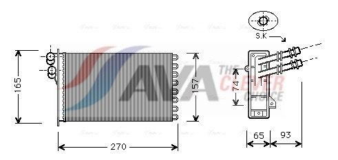 AVA COOLING SYSTEMS Heater matrix Article number: VN6173 cheaply