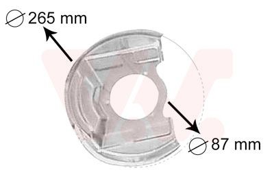 VAN WEZEL Dubļu sargs, Bremžu disks raksta numurs: 3770371 lēti