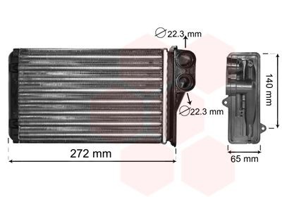 VAN WEZEL Heater matrix Article number: 40006292 cheaply