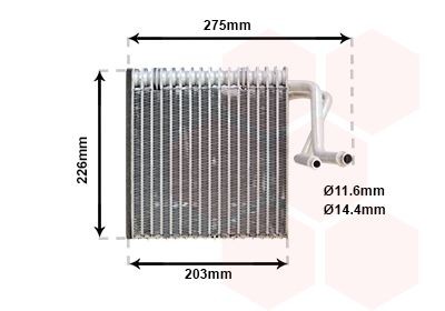 VAN WEZEL Air conditioning evaporator Article number: 4000V287 cheaply