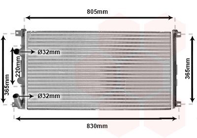 VAN WEZEL Engine radiator Article number: 43002322 cheaply
