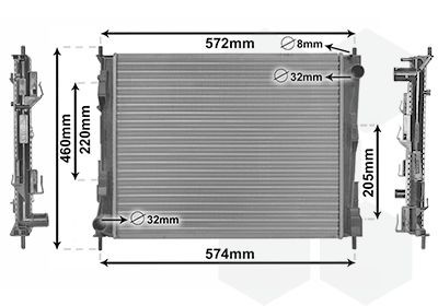 VAN WEZEL Radiaator, mootorijahutus Artikli number: 43002374 soodsalt
