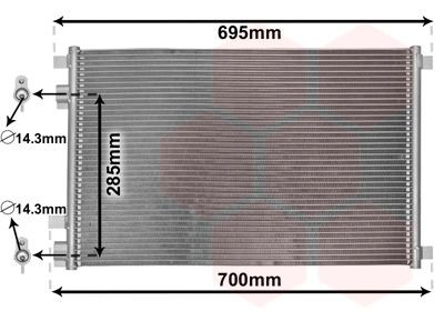 VAN WEZEL Air conditioning condenser Article number: 43005305 cheaply