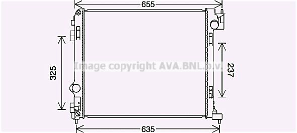 PRASCO Engine radiator Article number: DN2444 cheaply