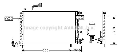 PRASCO Air conditioning condenser Article number: VN5142 cheaply