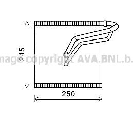 PRASCO Air conditioning evaporator Article number: VNV387 cheaply