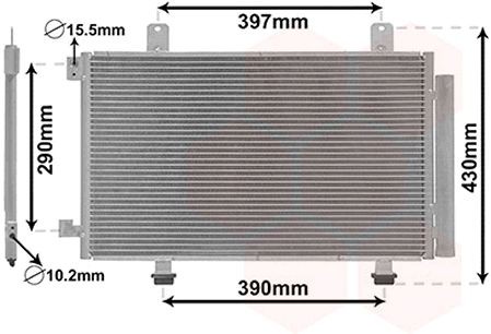 VAN WEZEL Air conditioning condenser Article number: 52005090 cheaply