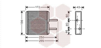 VAN WEZEL Heater matrix Article number: 52006080 cheaply