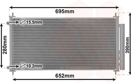 VAN WEZEL Air conditioning condenser Article number: 53005406 cheaply