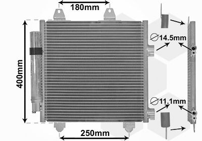 VAN WEZEL Air conditioning condenser Article number: 53005414 cheaply