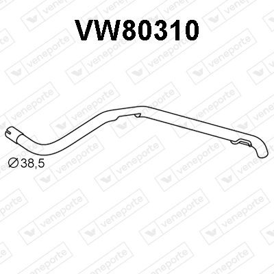 VENEPORTE Udstødningsrør Varenummer: VW80310 billige