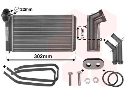 VAN WEZEL Heater matrix Article number: 58006201 cheaply