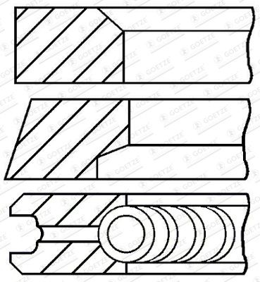 GOETZE ENGINE Piston Ring Kit Article number: 08-445105-00 cheaply