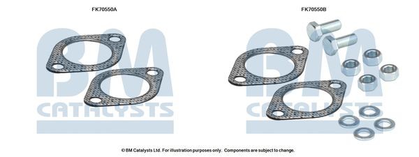 BM CATALYSTS Mounting Kit, exhaust pipe Article number: FK70550 cheaply