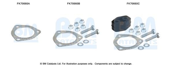 BM CATALYSTS Mounting Kit, exhaust pipe Article number: FK70660 cheaply