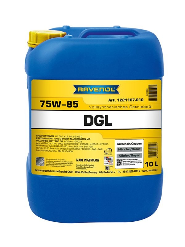 RAVENOL Akselgearolie DGL, GL-5 LS Varenummer: 1221107-010-01-999 billige