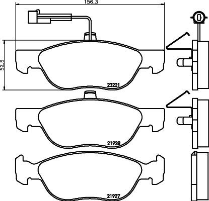 TEXTAR Brake pad set Article number: 2192802 cheaply