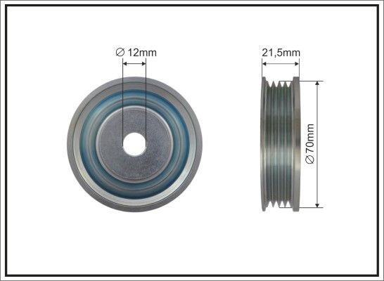 CAFFARO Deflection / Guide Pulley, v-ribbed belt Article number: 500432 cheaply