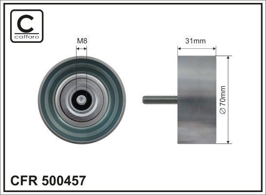 CAFFARO Deflection / Guide Pulley, v-ribbed belt Article number: 500457 cheaply