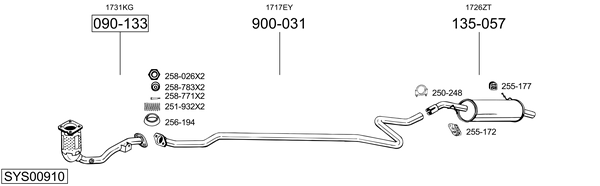 BOSAL Rear silencer Article number: 148-331 cheaply