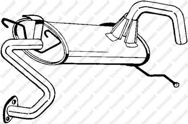 BOSAL Rear silencer Article number: 171-275 cheaply