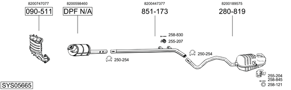 BOSAL Rear silencer Article number: 278-467 cheaply