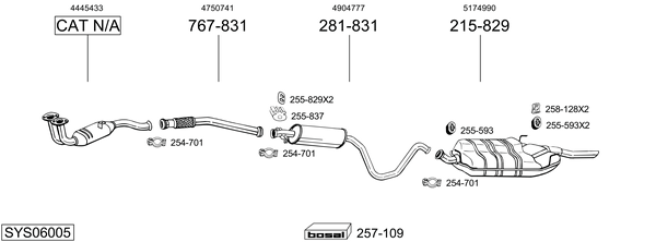 BOSAL Lõppsummuti Artikli number: 278-771 soodsalt