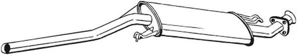 BOSAL Middle silencer Article number: 281-101 cheaply